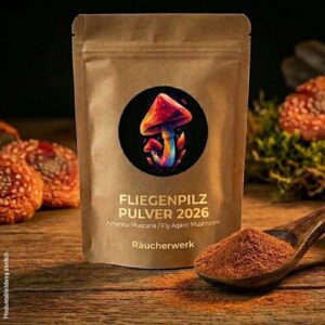 Fliegenpilz Pulver 2026 – Amanita Muscaria Räucherwerk im Kraftpapierbeutel